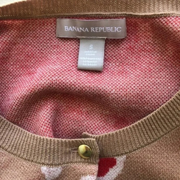 Banana Republic Cheetah Print Cardigan Sweater S - Picture 3 of 5